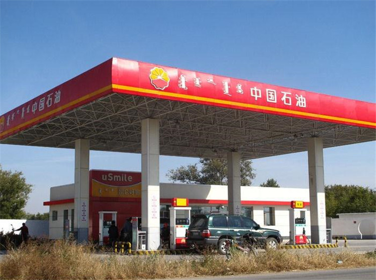 扬州加油站钢结构网架案例1
